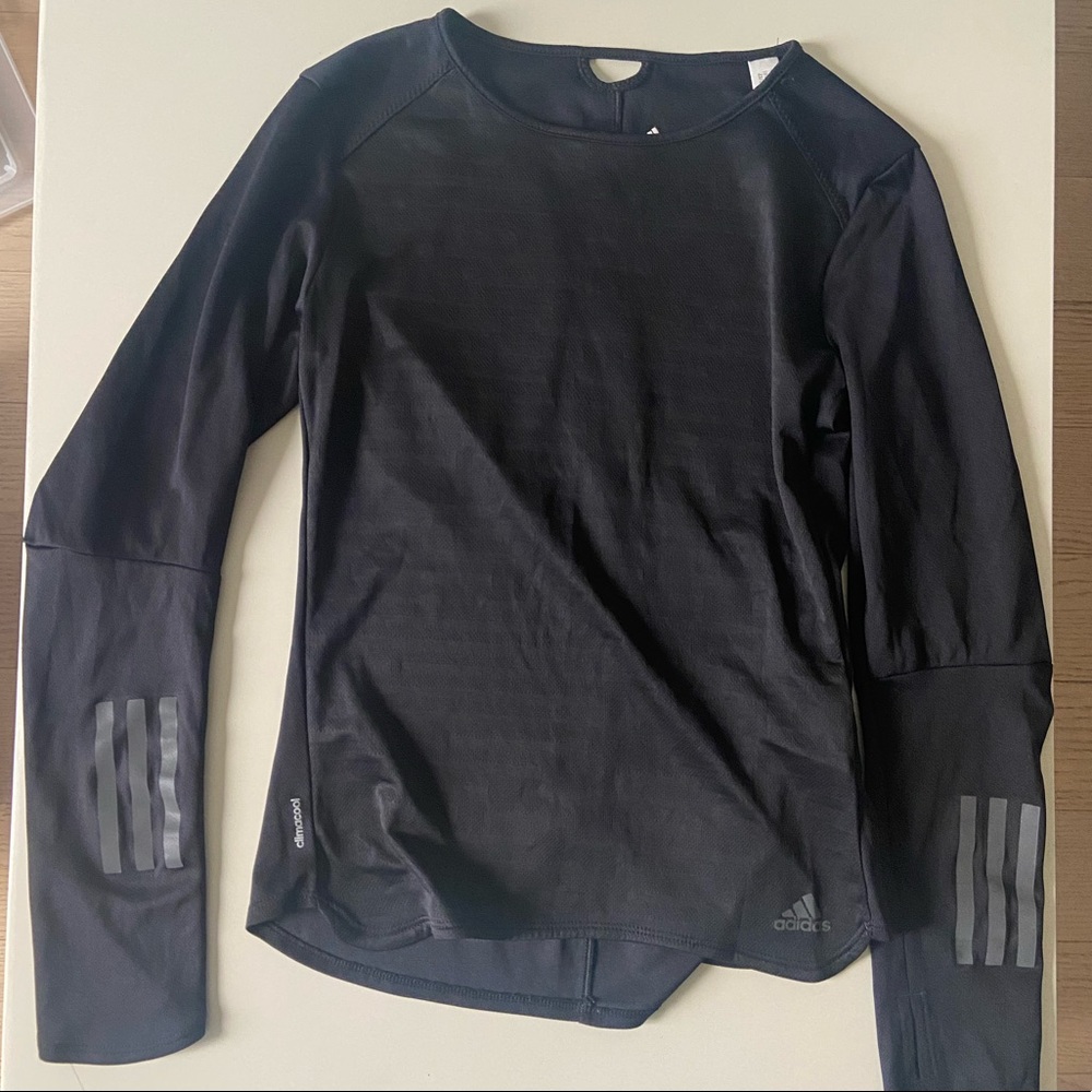 Adidas black workout long sleeve shirt